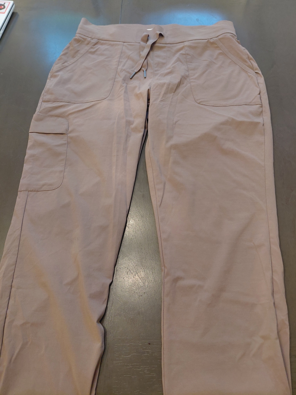 Women's Straight-Leg Drawstring Pants in Tan